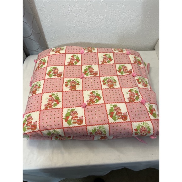 Vintage Strawberry Shortcake Comforter Throw Lap Quilt Toddler 44